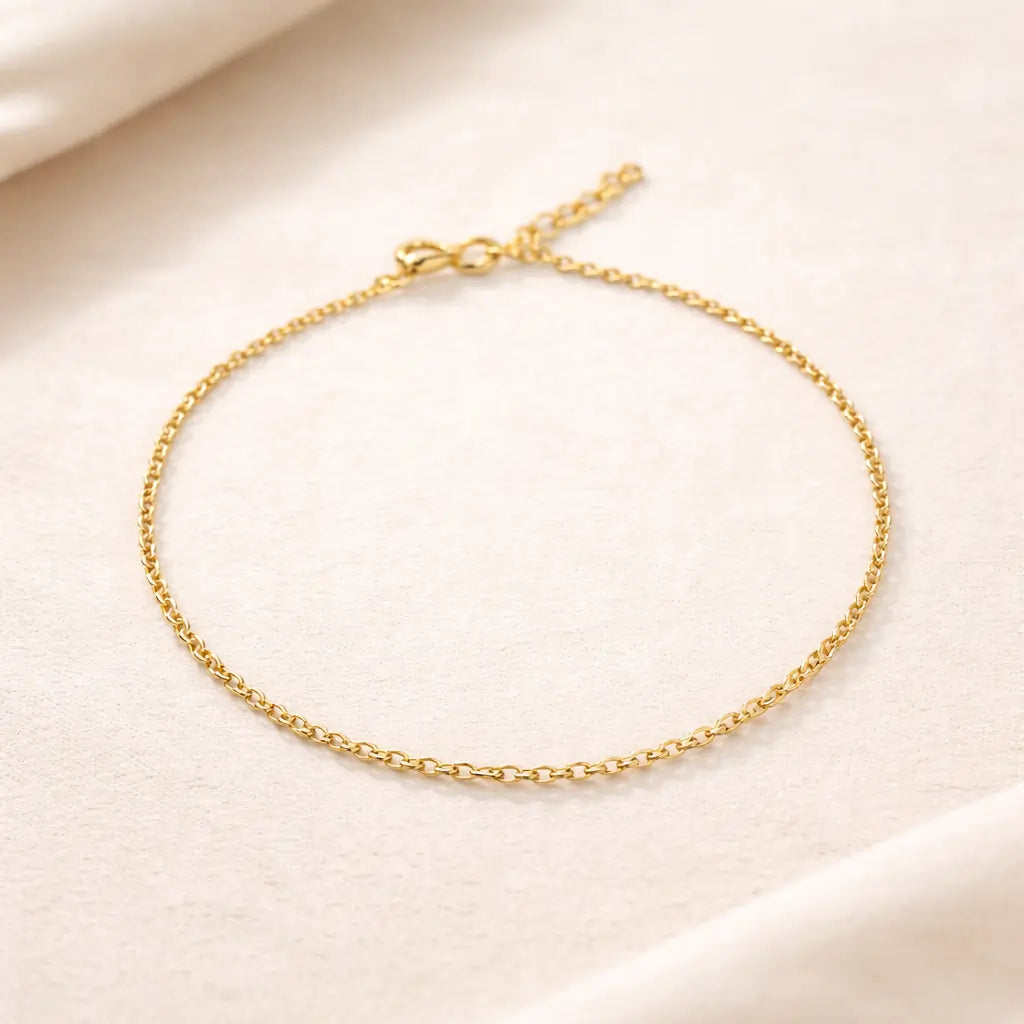 Minimal Gold Chain Anklet – | Everyday Luxury Anklet for Women