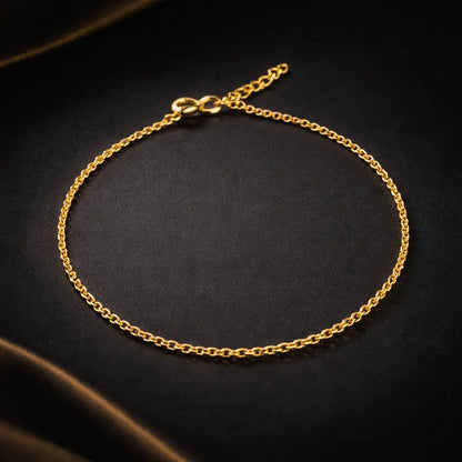 Minimal Gold Chain Anklet – | Everyday Luxury Anklet for Women