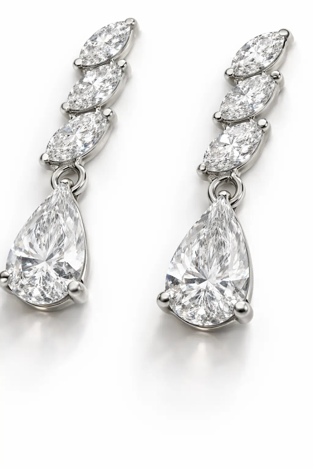 Swarovski Marquise Drop Earrings – Sterling Silver 925 Teardrop Dangle Earrings