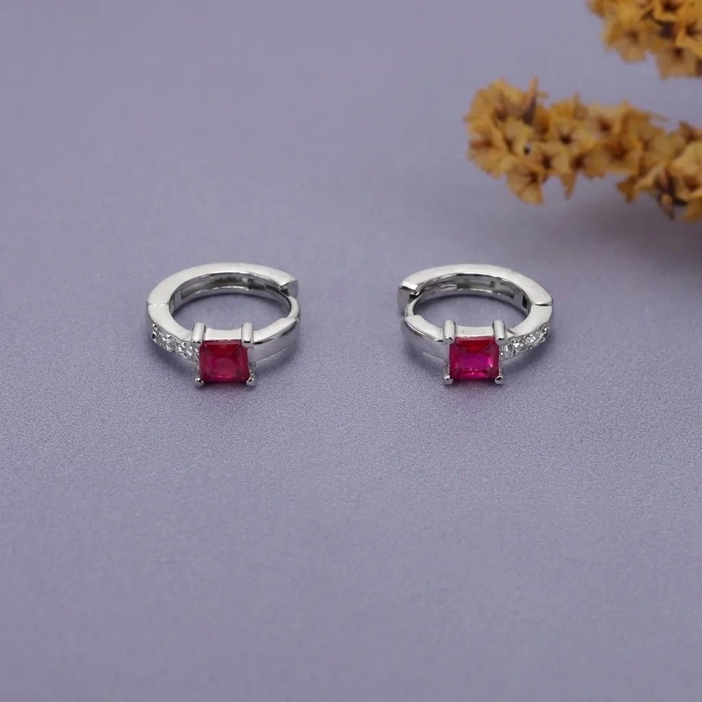 Pave Mini Huggie Hoops in 925 Silver