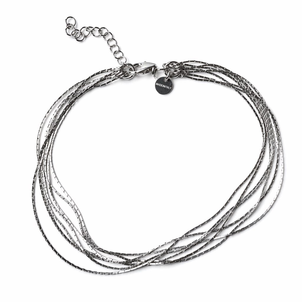 925 Sterling Silver Multi-Layer Chain Anklet – Elegant Minimal Layered Design