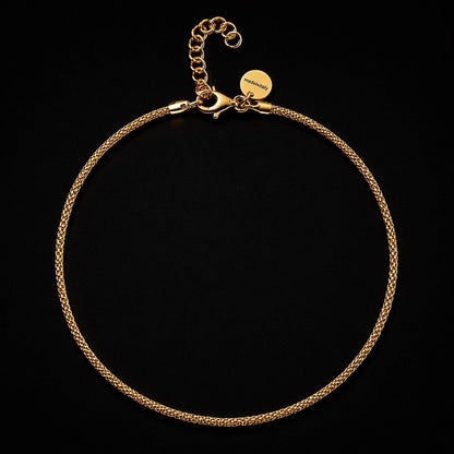 Italian Gold-Toned Minimal Snake Chain Anklet