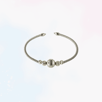 Tri-Tone Beaded Cuff Bracelet