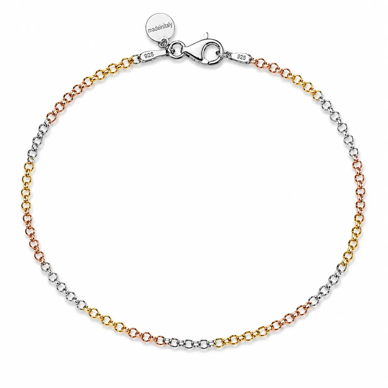 Italian Bead & Bar Chain Anklet – 925 Sterling Silver (Minimal Elegant Design)