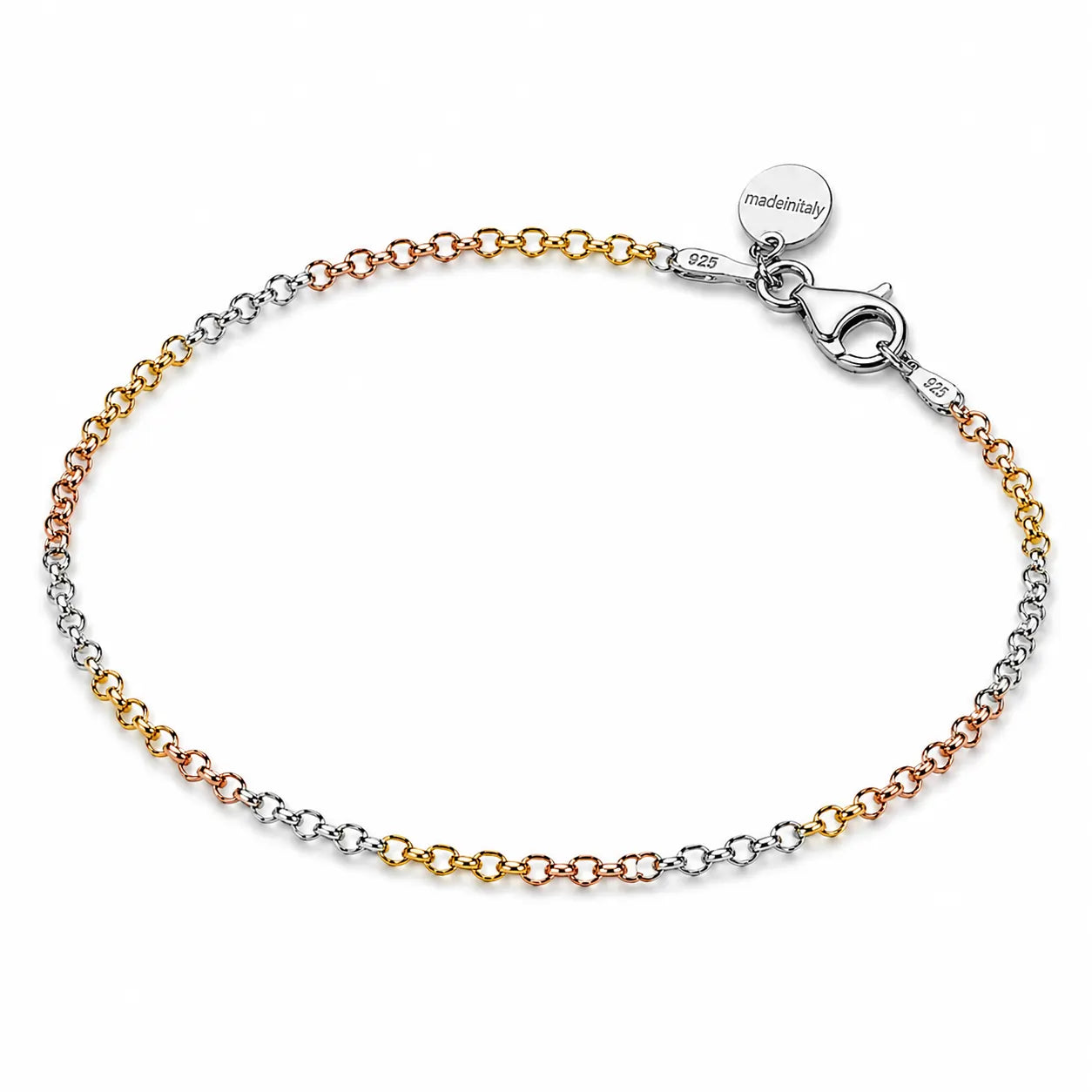 Italian Bead & Bar Chain Anklet – 925 Sterling Silver (Minimal Elegant Design)