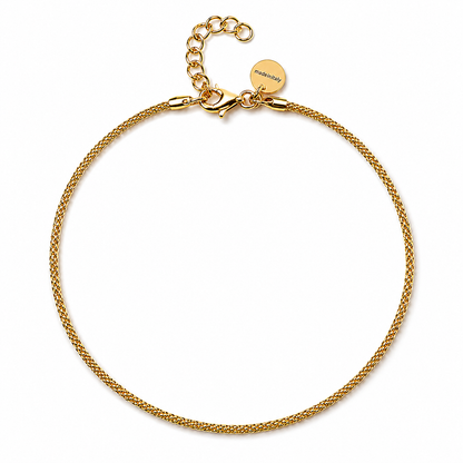 Italian Gold-Toned Minimal Snake Chain Anklet