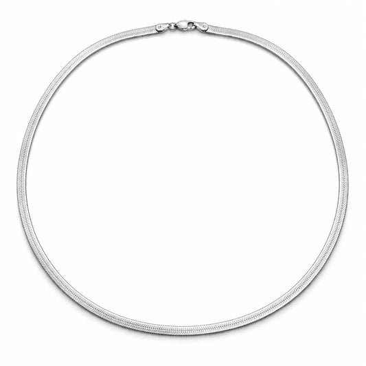 Thin Snake Chain Necklace in 925 Silver