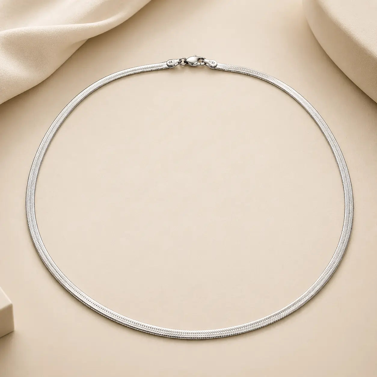 Thin Snake Chain Necklace in 925 Silver
