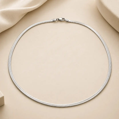 Thin Snake Chain Necklace in 925 Silver